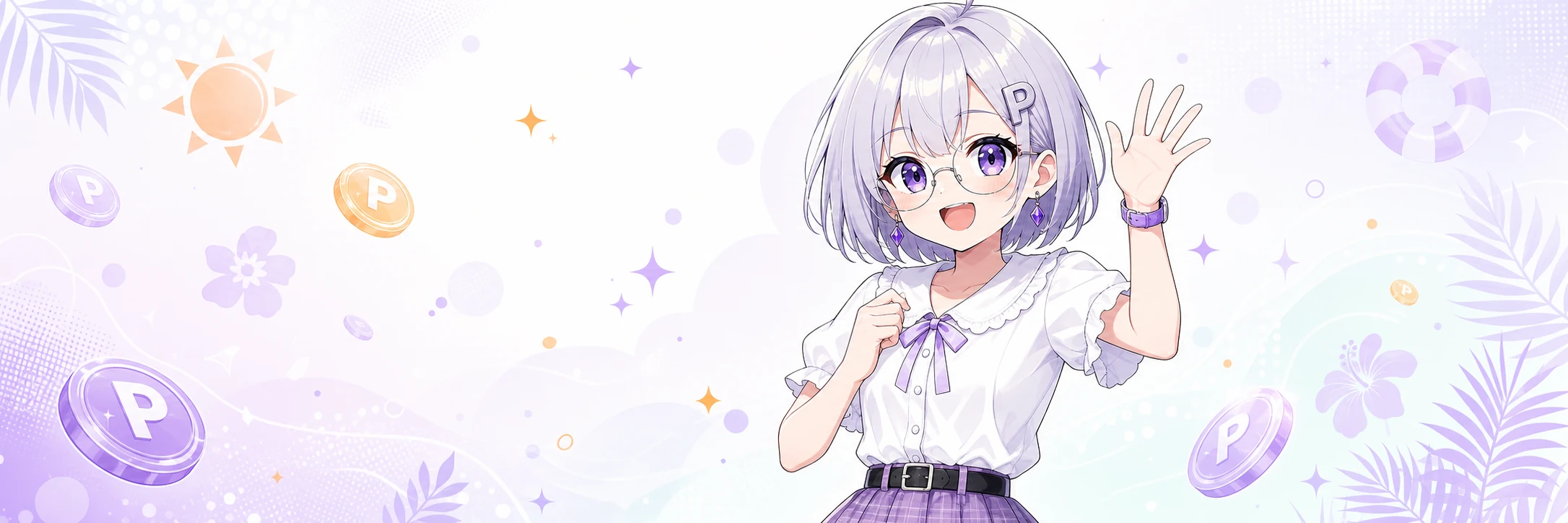 笑顔で手を振るポイポイレビュー広報のふろろ